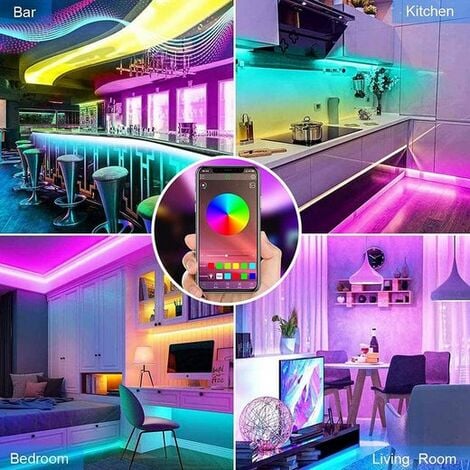 Bande Led Ruban Led Bandes Lumineuses Bluetooth Rgb M