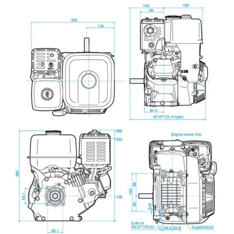 Moteur Yamaha Cv Mx Avec Arbre Cylindrique De Mm