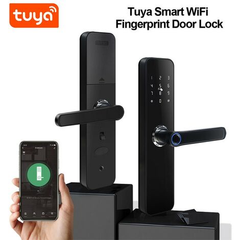 Tuya Serratura Biometrica Smart Wifi Reversibile Con Blocco Maniglia