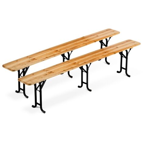 Table De Brasserie Bancs En Bois Jambes Pliant Ensemble X