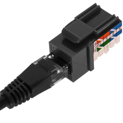 CableMarkt Pack 6 unità connettore Keystone RJ45 Cat 6A UTP femmina a