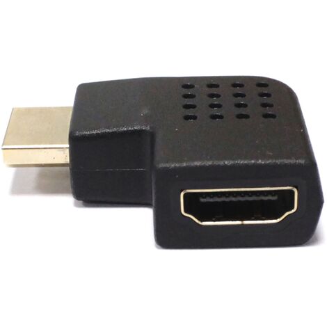 Adaptateur gauche en forme de L avec connexion HDMI A mâle vers HDMI A