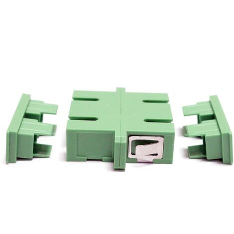 Adaptateur Fibre Optique Duplex Monomode Vert SC APC Vers SC APC