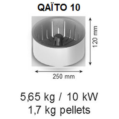 Brûleur à Granulés pour Poêle à Bois et Cheminées Qaïto Q10 Hauteur 11