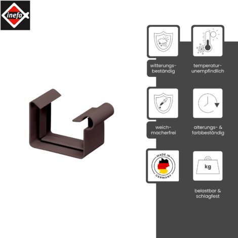 Inefa Rinnenverbinder Kastenrinne Pvc Verbinder F R Dachrinne