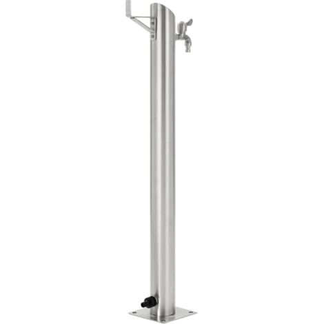 VidaXL Colonne Eau De Jardin Ronde Acier Inoxydable 95 Cm