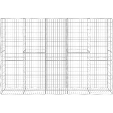 Vidaxl Mur En Gabion Avec Couvercle Acier Galvanis X X Cm