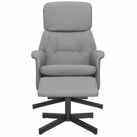 Vidaxl Fauteuil Inclinable Avec Repose Pied Gris Clair Tissu