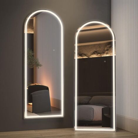 Cassilando X Cm Miroir Pleine Longueur De Avec Lumi Res Led