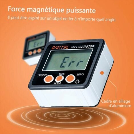 Inclinomètre Numérique 0 360 Base Magnétique DOLASO