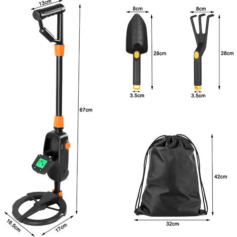 Aufun Metalldetektor Kinder Leichter Metalldetektoren Mit Lcd Anzeige