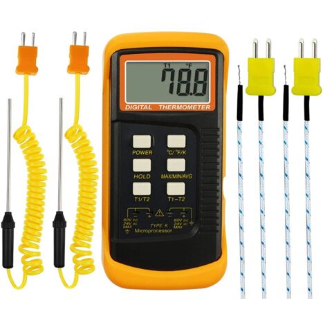 ThermomèTre NuméRique à Thermocouple de Type K 50 1300C avec Deux