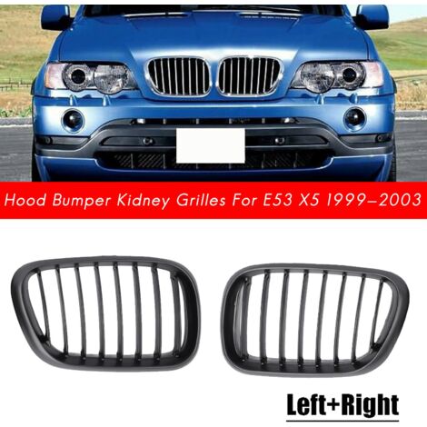 Grille De Calandre Voiture L R Capot Pare Chocs Grilles Rein Noir Mat