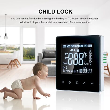 Thermostat Wi Fi Programmable Cran Tactile Lcd A R Gulateur De