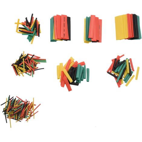 328Pcs Câble Tube de Gaine ThermoréTractable Tube D Enveloppe de Kit D