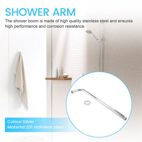 Bras De Douche Tige D Extension Murale En Acier Inoxydable Bras D