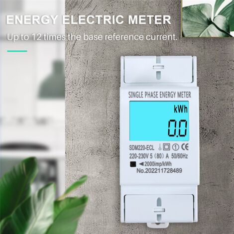 A Din Rail Monophas Fils Lcd Affichage Num Rique Consommation D