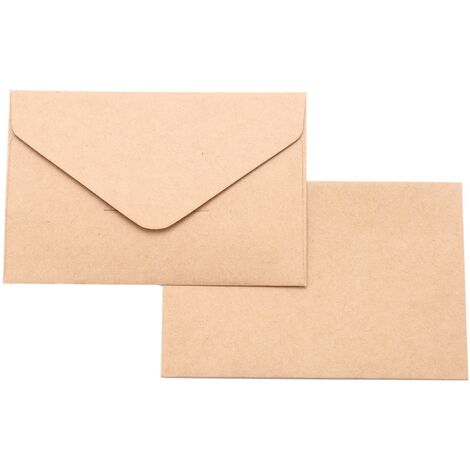 20 PièCes SéRies Classique Kraft Blanc Mini Enveloppes de FenêTre en