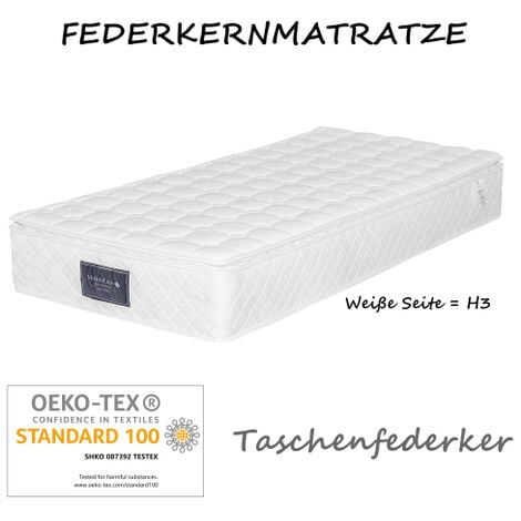 Matelas Ressorts Ensachs 90x200cm Surmatelas En Microfibre Matelasse