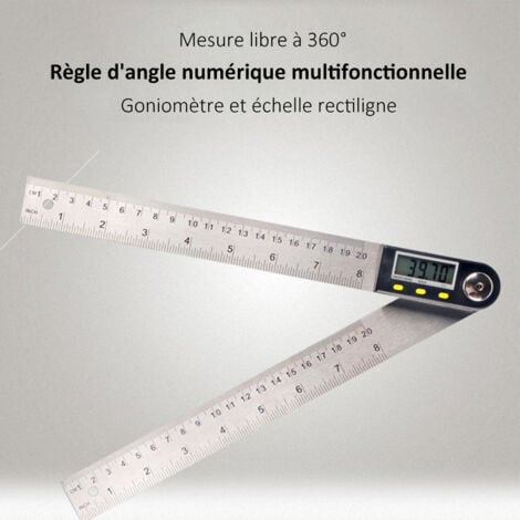 R Gle Angulaire Digitale En Acier Inoxydable Avec Pile Style I Mm