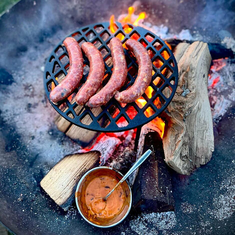 Bbq Toro Parrilla De Hierro Fundido Cm Con Patas Redonda