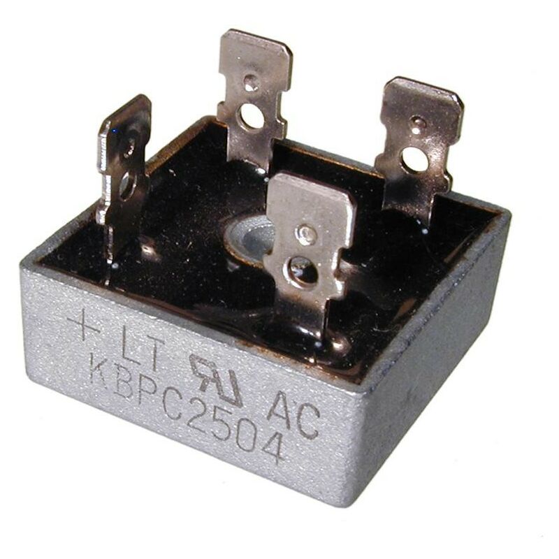 Puente Rectificador 400V 25Amp FASTON Medidas 28x28mm KBPC2504F