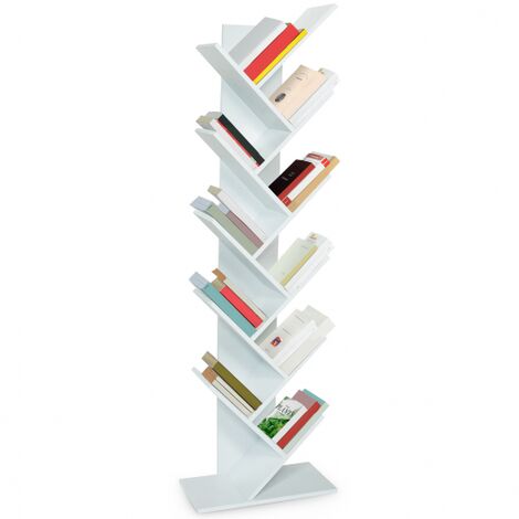 Librería en forma de árbol TEA 10 niveles blanca