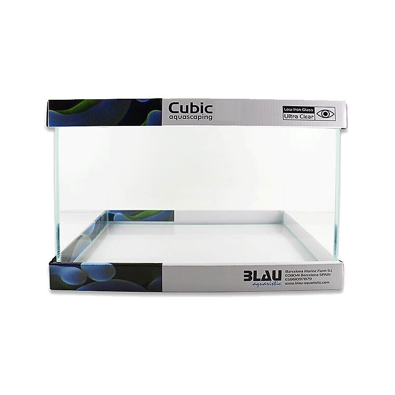 Blau Aquaristic Cubic Aquascaping 38L Vasca In Extra Chiaro Cm45x28x30h