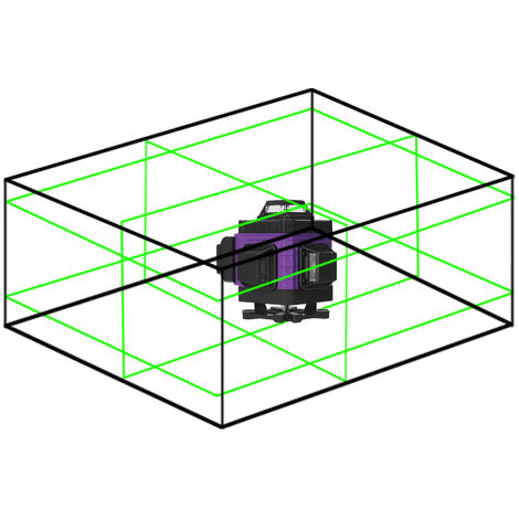 Outil de niveau laser à 16 lignes lignes horizontales verticales avec