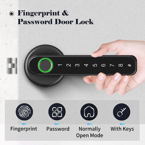 Serrure De Porte Intelligente Empreintes Digitales Et Mot De Passe