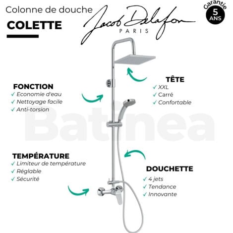 Colonne de douche JACOB DELAFON mécanique Colette nettoyant Briochin