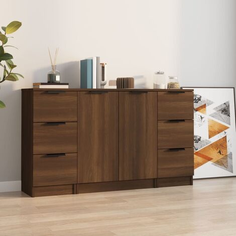 Sideboards 3 Stk Kommode Küchenschrank Beistellschrank Anrichte für