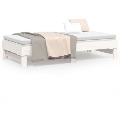 Tagesbett Doppelbett Bett F R Schlafzimmer Ausziehbar Wei X X