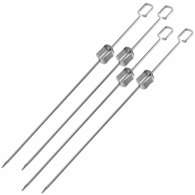 Brochettes en acier inoxydable brochettes 4 pièces incluses