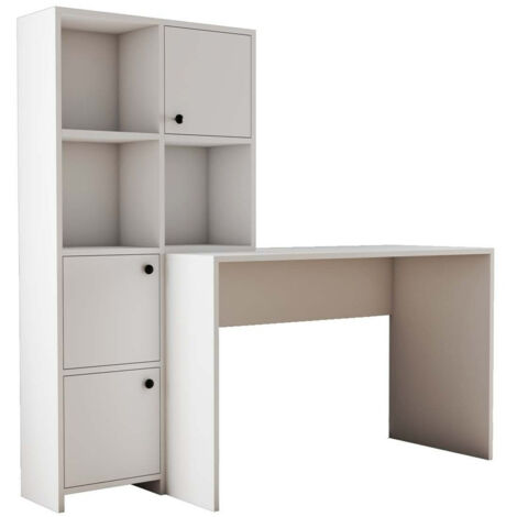 Mesa De Oficina Kailua Blanco Con Puertas X X Cm