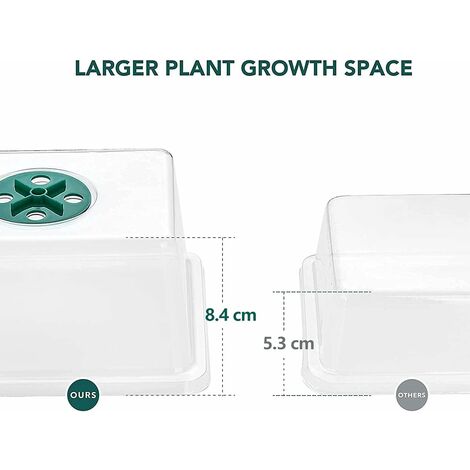 Mini Serre pour Plantes 10 Pièces 120 Cellules Intérieure Plateau