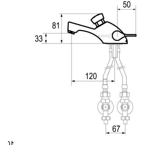 Presto grifo temporizado lavabo mezclador Presto 3000 pulsación