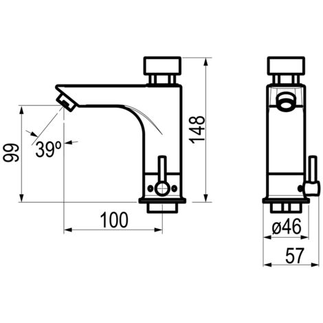 Presto Grifo Temporizado Lavabo Mezclador Repisa Presto Xt Lm Eco Con