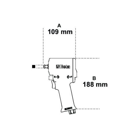 Beta 1924XM Tournevis pneumatique 3 8 réversible 515 Nm