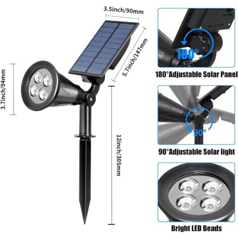 Spots Solaires D Exterieur Led A Changement De Couleur Eclairage De