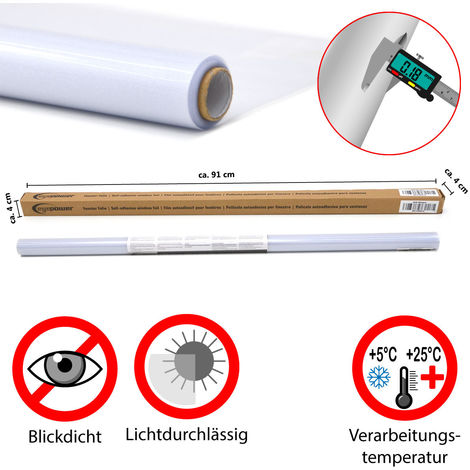 Fensterfolie X Cm Milchglas Blickdicht Sonnenschutz Selbstklebend