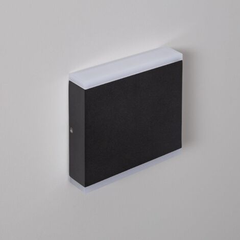 Applique Da Parete Per Esterno Led W Doppia Luce Quadrato Nero Orus