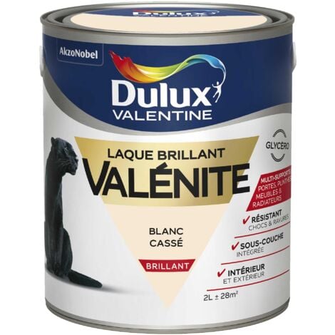 Peinture Laque Valénite Brillant Blanc Cassé 2 L Dulux Valentine