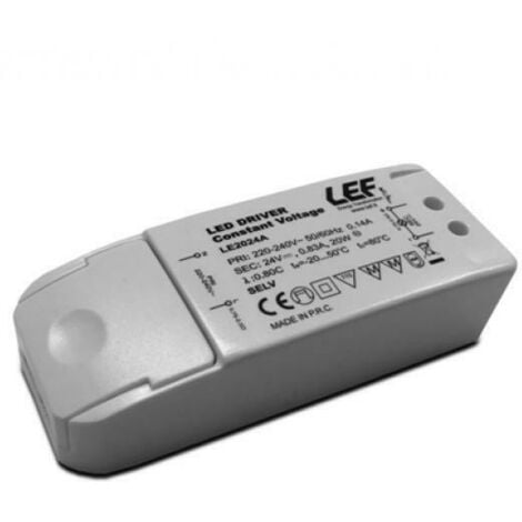 Lef Alimentatore Driver Led 20w 24vdc Tensione Costante Ip20 Le2024a