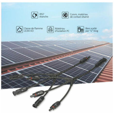 Daptateur De Connecteur De Cable De Panneau Solaire Mc4 Branche Y 1