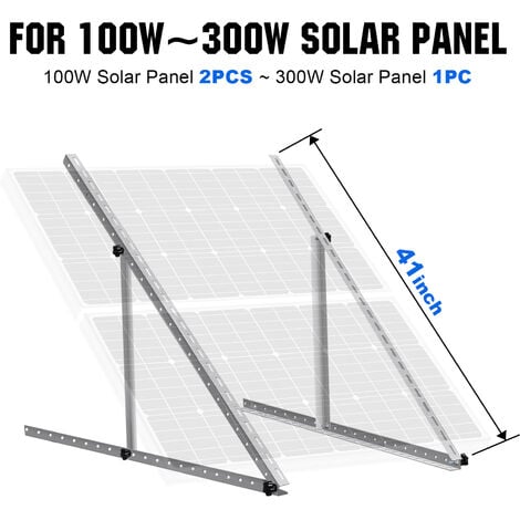 Solar Panel Tilt Mount Brackets Flat Surface Set Adjustable Roofs Shed