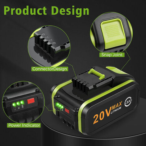 Packs De Batterie V Mah Pour Worx Wa Batterie Li Ion De