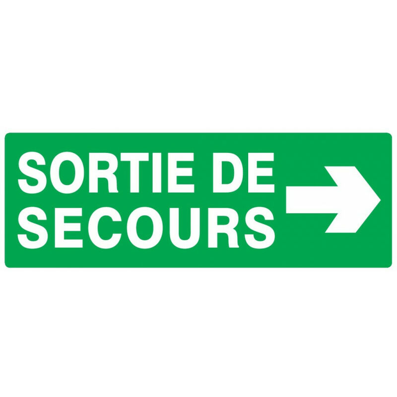 Sortie De Secours Fleche A Droite X Mm Normasign En Adhesif