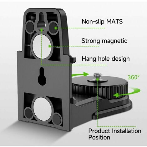 Ulisem Adaptateur De Niveau Laser Support Rotatif Portable