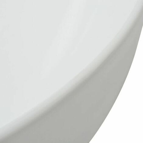 vidaXL Lavabo ronde Céramique Blanc 41 5 x 13 5 cm